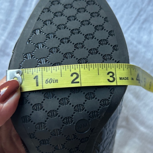 Antonio Melani Black Patent Leather Croc Embossed Ankle Booties - Picture 14 of 16